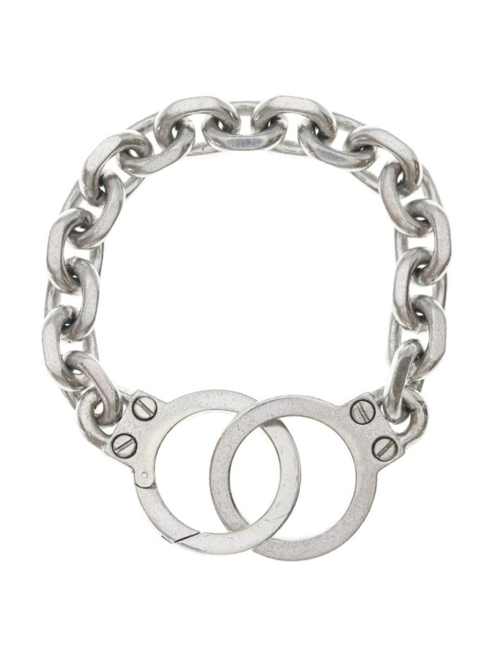 Celine Handcuff Motif Bracelet Handcuffmochi Silver